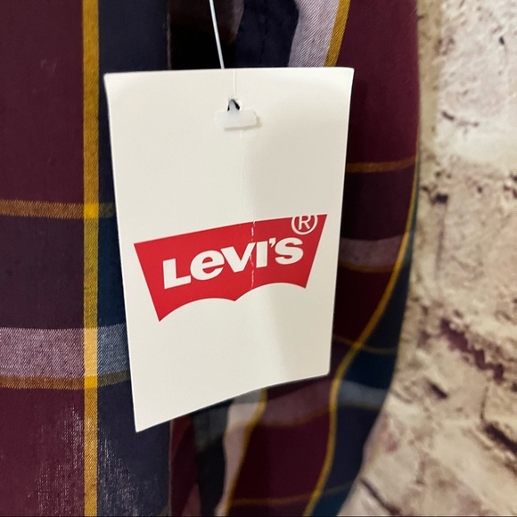 Levi Strauss Red Check Button Long Sleeve Shirt - Picture 8 of 12